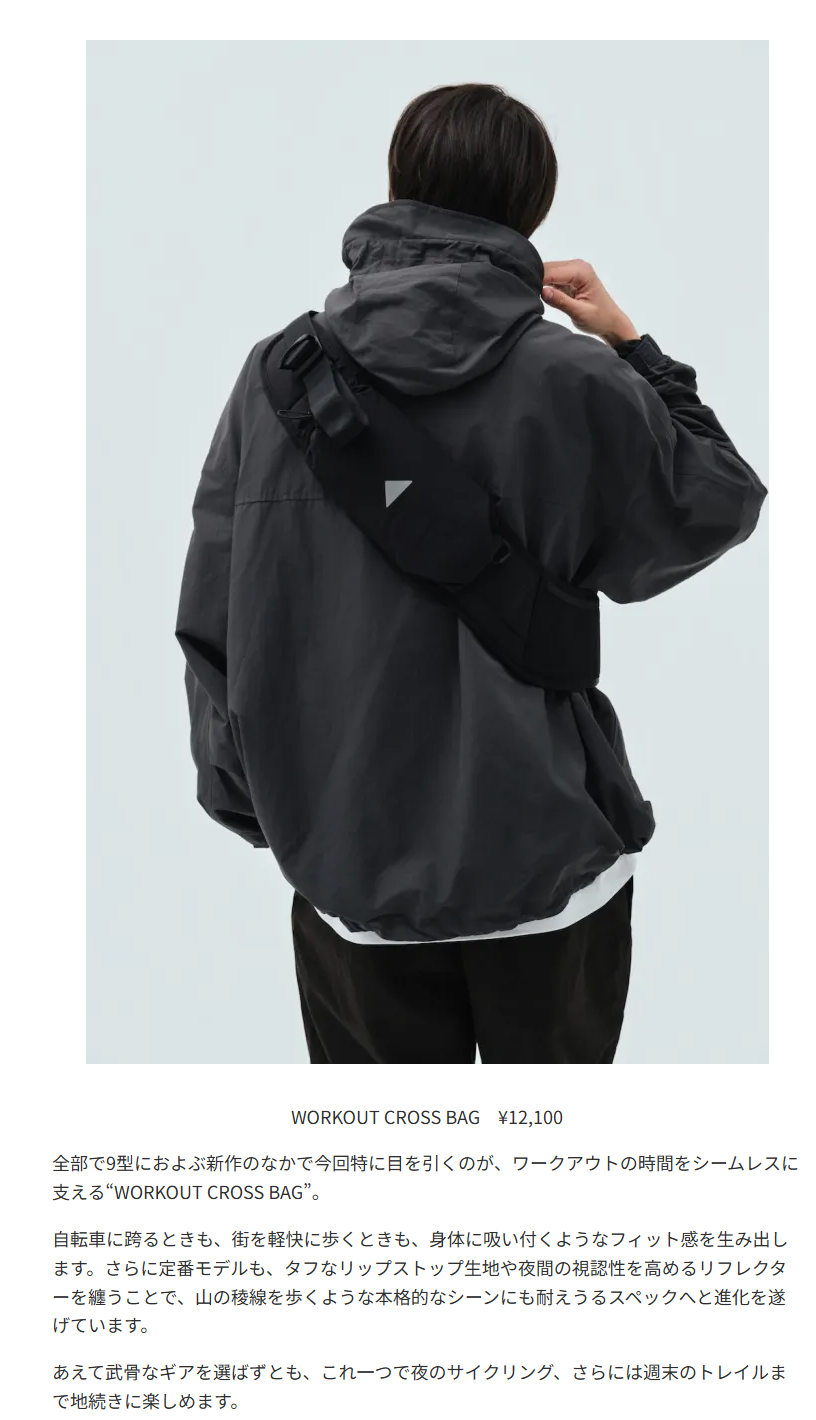 Found Pocket【WORKOUT CROSS BAG】