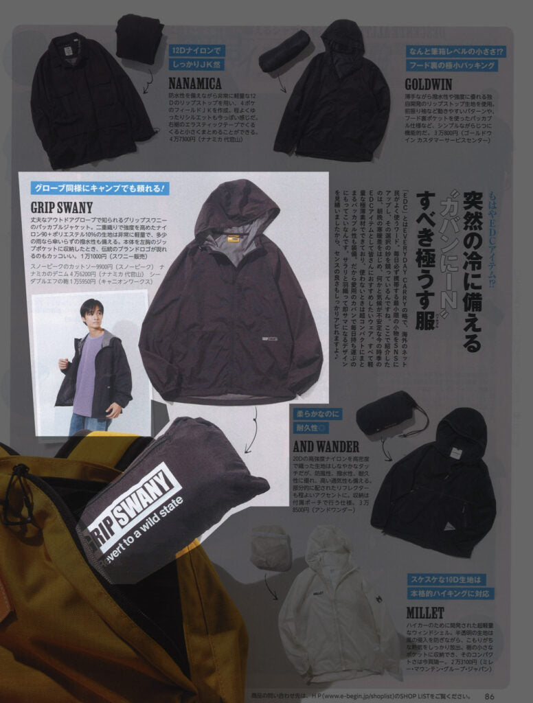 GRIP SWANY【GS PACKABLE JACKET】