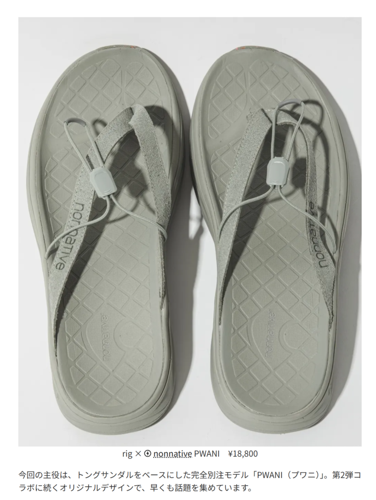rig FOOTWEAR×nonnative PWANI