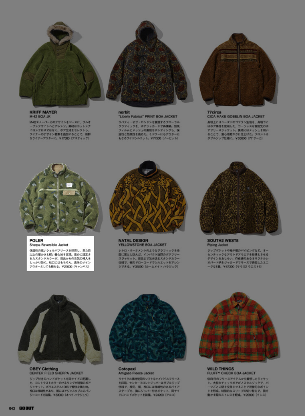 POLER【Sherpa Reversible Jacket】