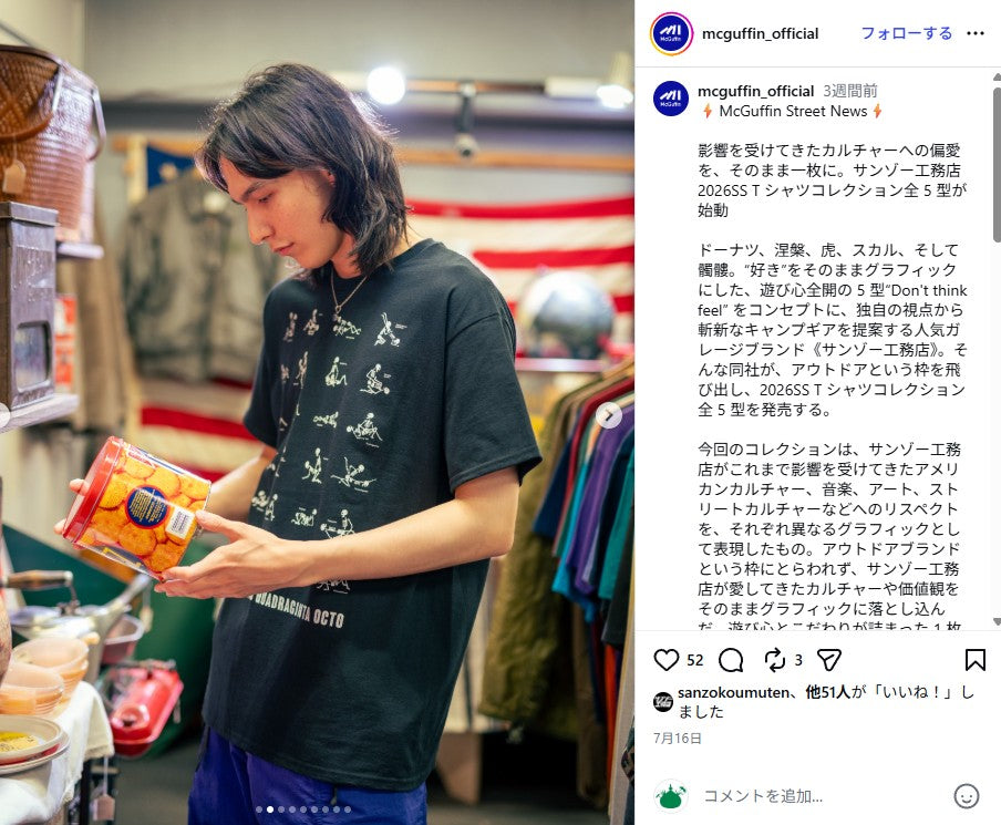 サンゾー工務店【Skull 48 Tee】