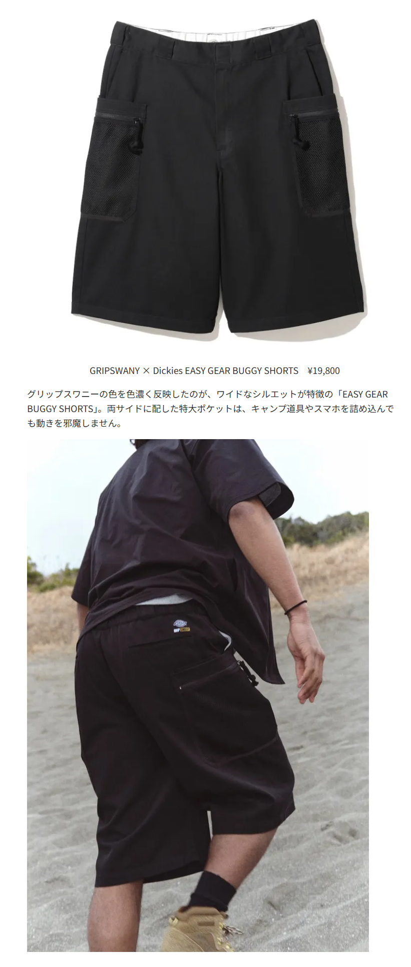 GRIP SWANY【GRIPSWANY × Dickies EASY GEAR BUGGY SHORTS】