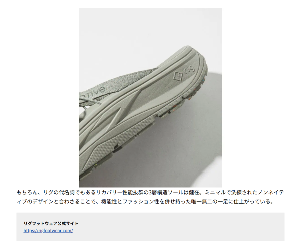 rig FOOTWEAR×ノンネイティブ