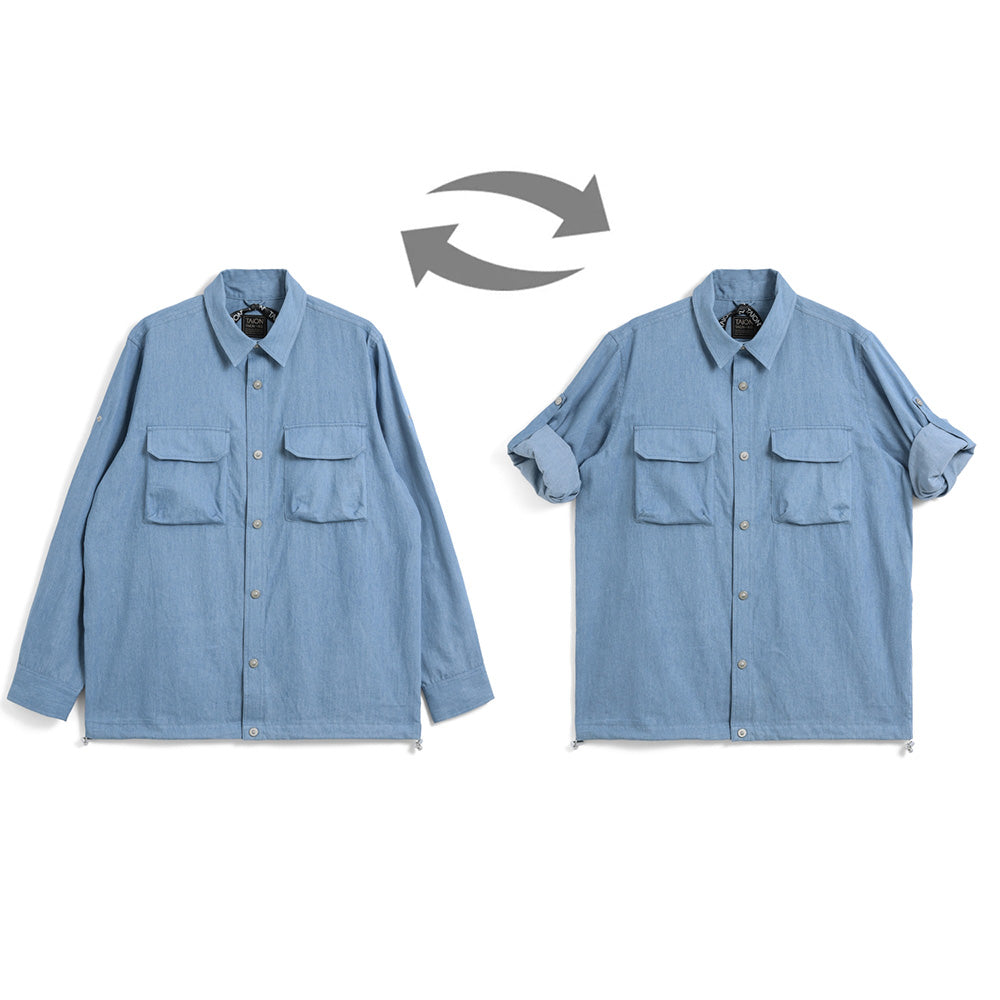 NON DOWN MILITARY W-ZIP SHIRTS＜LONG SLEEVE ＞