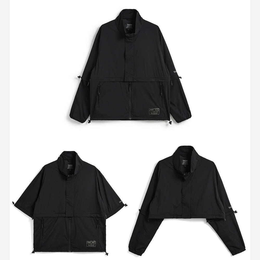 BASIC SPORTS HI-NECK W-ZIP DETACHABLE LIGHT JACKET
