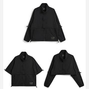 BASIC SPORTS HI-NECK W-ZIP DETACHABLE LIGHT JACKET