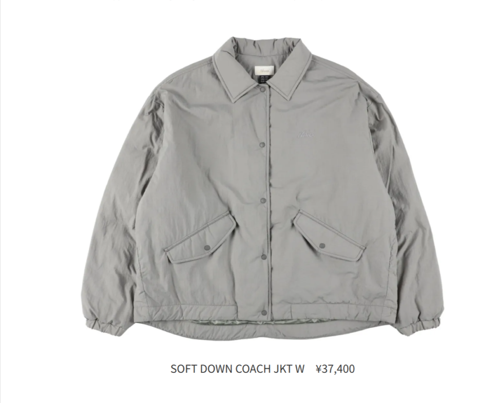 NANGA【SOFT DOWN COACH JKT W】