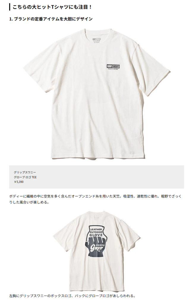 GRIP SWANY【グローブ ロゴ TEE】