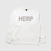 CROSS STITCH HEMP CREW SWEAT
