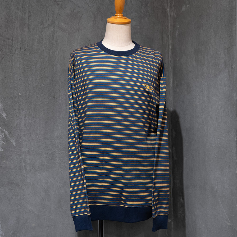 STRIPED LIGHTWT CREW