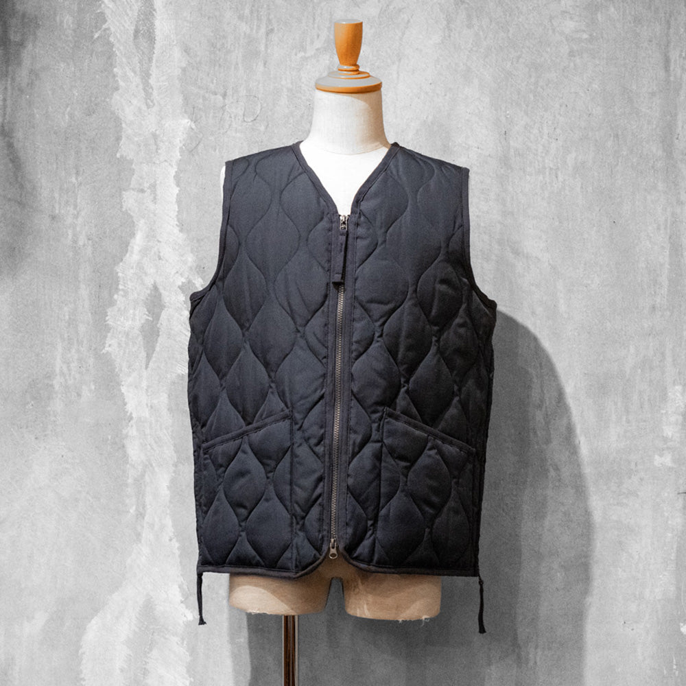 MILITARY W-ZIP V NECK DOWN VEST