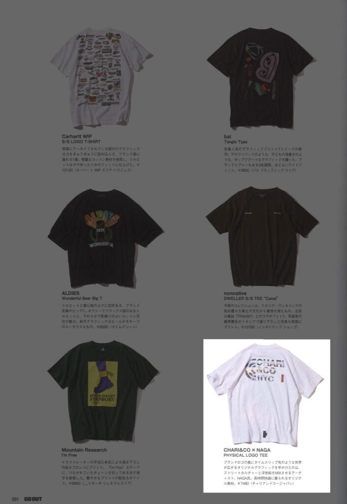 CHARI&CO【xNAGA PHYSICAL LOGO TEE】