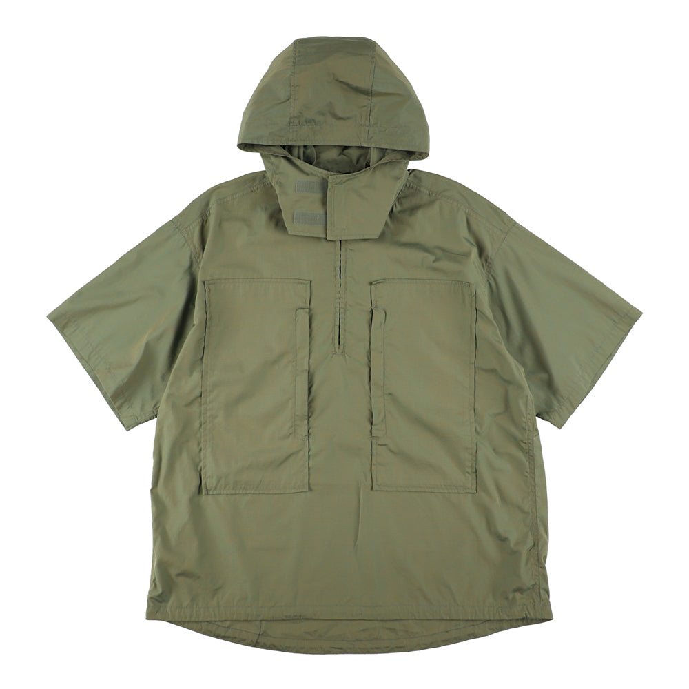 HALF ZIP HOODED SHIRT