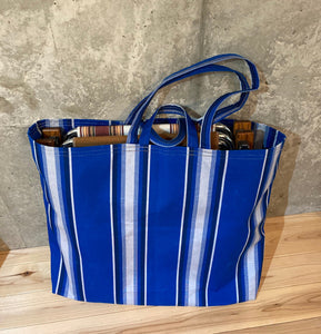 CARRYBAG ( Sunbrella® Fabric)col.4653 Mediterranean Blue Tweed