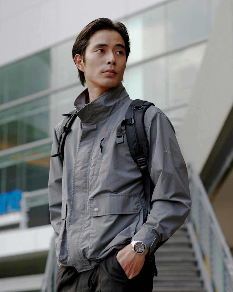 NANGA 2026SS SNS STILL / MOVIE製作-NYLON STAND COLLAR FIELD JKT-