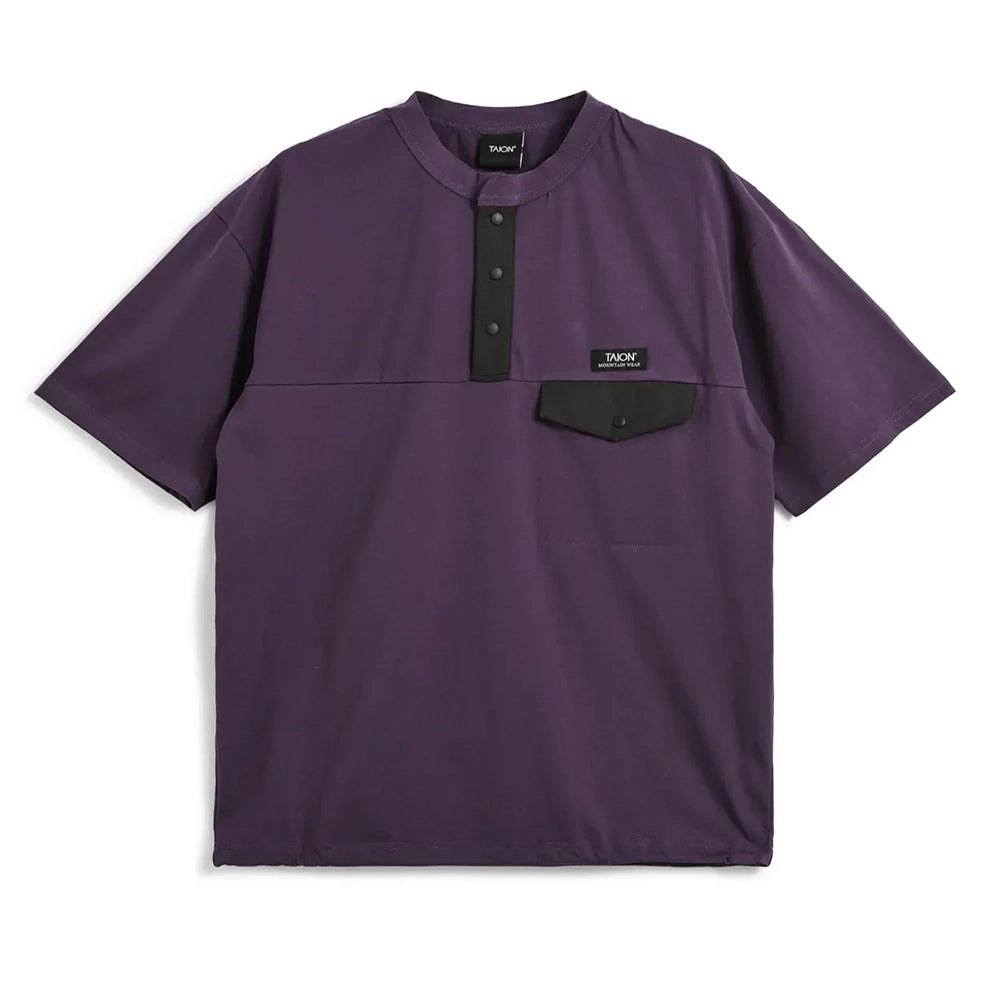 ノンダウン マウンテン ヘンリーネック ポケット Tシャツ