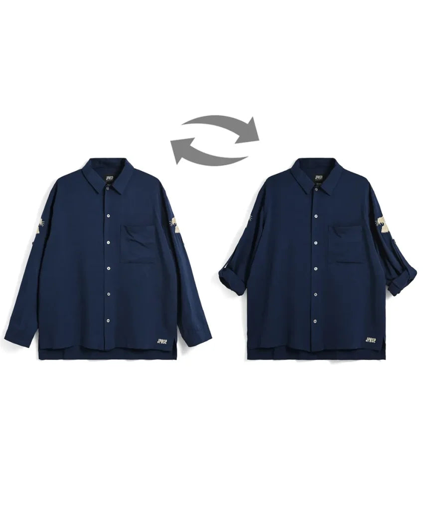 TAION【ノンダウン ジャパンスペシャル 2WAY レーヨンシャツ】