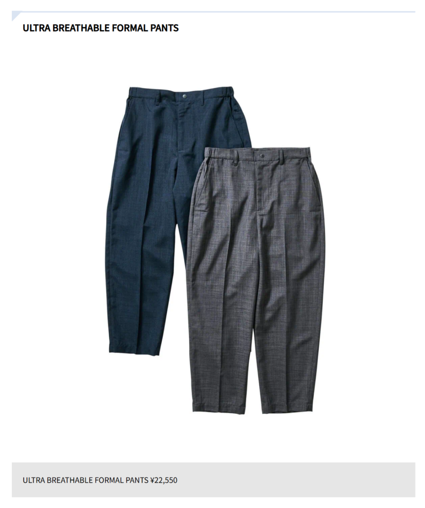 CHARI＆CO【ULTRA BREATHABLE FORMAL PANTS】