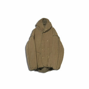 Shawl Collar Boa Down Jacket - Olive - mosco