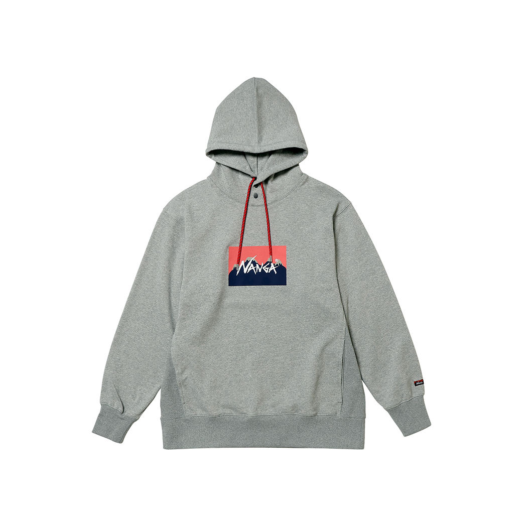 NANGA×Jerry Ukai ECO HYBRID NANGA LOGO HOODIE GRY