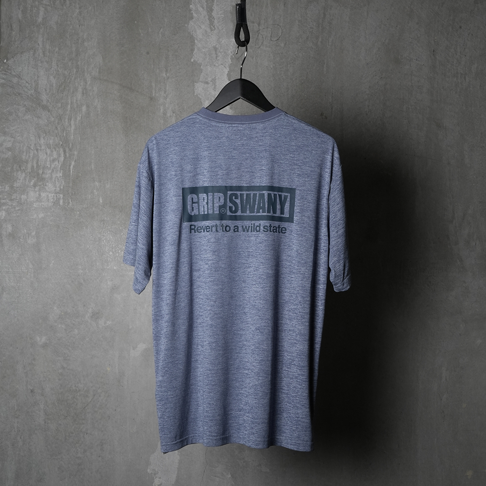 BOX LOGO DRY SS TEE_HEATHER BLUE_1